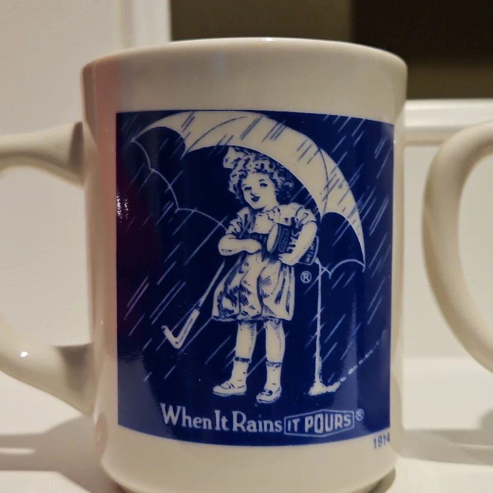 Morton Salt Advertising Coffee Cup Mug Set 